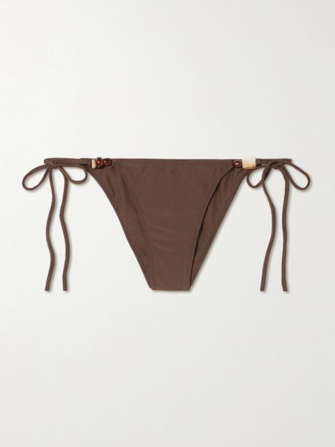 FAITHFULL Eden Bead-embellished Recycled Bikini Briefs