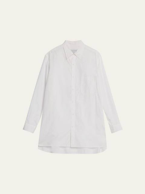 Yohji Yamamoto Men's Solid Poplin Dress Shirt