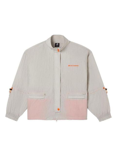 New Balance (WMNS) New Balance Stand Collar Casual Jacket Gray AWJ03360-LG