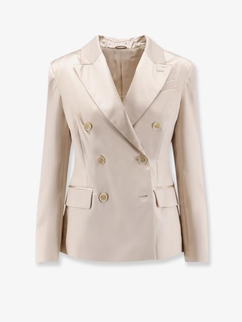 Brunello Cucinelli Double-Breasted Silk Blazer