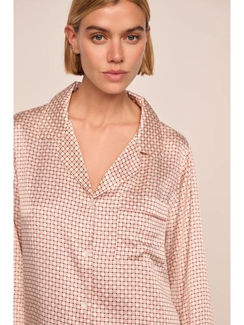 eberjey Inez Washable Silk Printed Long PJ Set