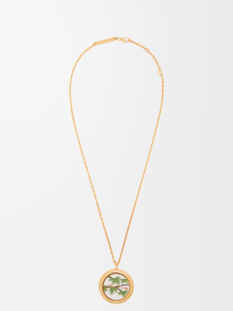 Loewe Snake cloisonné necklace in sterling silver