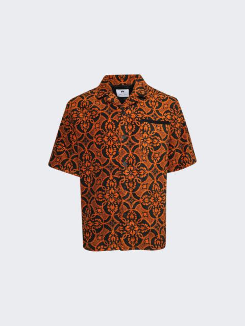 Marine Serre 동양의 타월-print.short-sleeve 셔츠