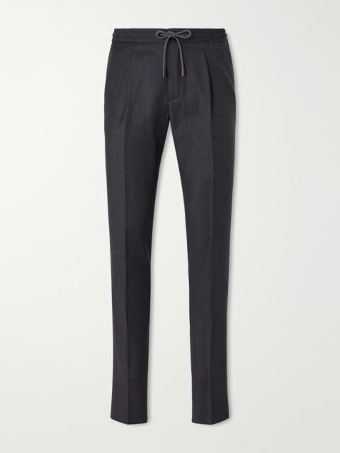 SLOWEAR Tapered Wool Drawstring Trousers