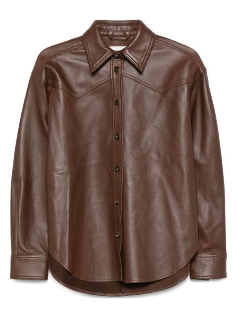 HAIKURE leather shirt jacket