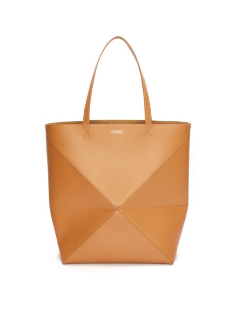 Loewe XL Puzzle Fold Tote in shiny calfskin