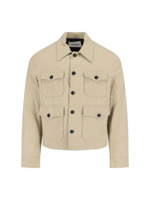 Tonywack LINEN BLEND BUTTON JACKET