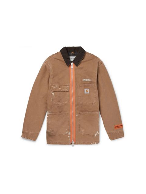 Heron Preston Heron Preston x Carhartt Oversized Corduroy Collar Canvas Work Jacket Tan
