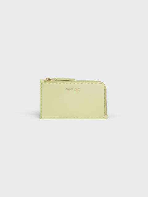CELINE LONG ZIPPED CARD HOLDER IN SUPPLE GRAINED CALFSKIN