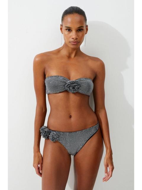 KAREN MILLEN Premium Embellished Rosette Bikini Bottoms