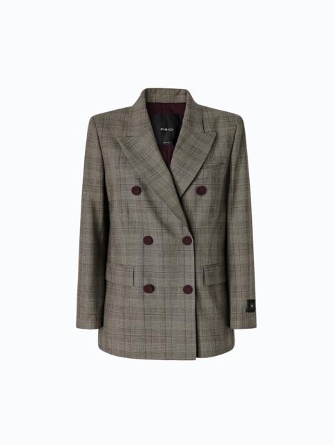 PINKO DOUBLE-BREASTED CHECK JACKET
