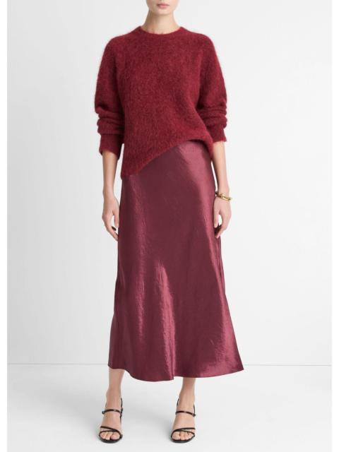 Vince Satin Side-Slit Slip Skirt
