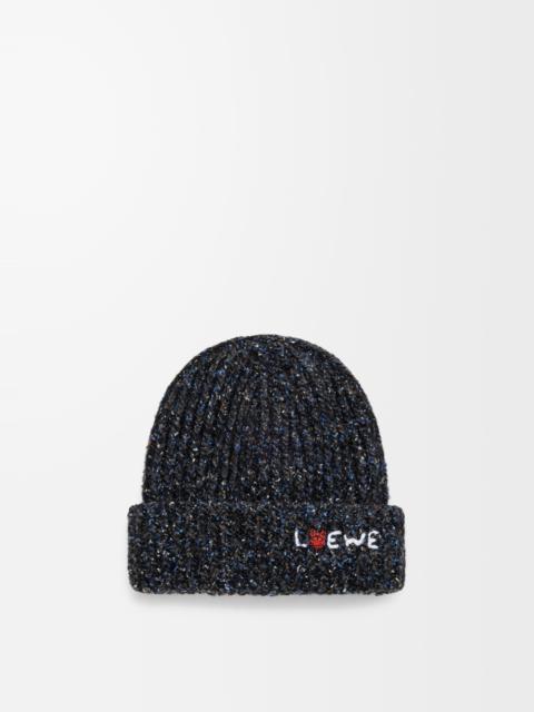 Loewe Beanie in wool, silk and alpaca blend