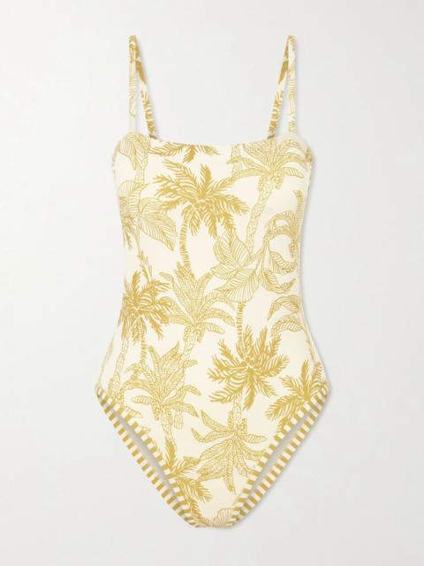 ERES Tropical printed swimsuit Yellow
