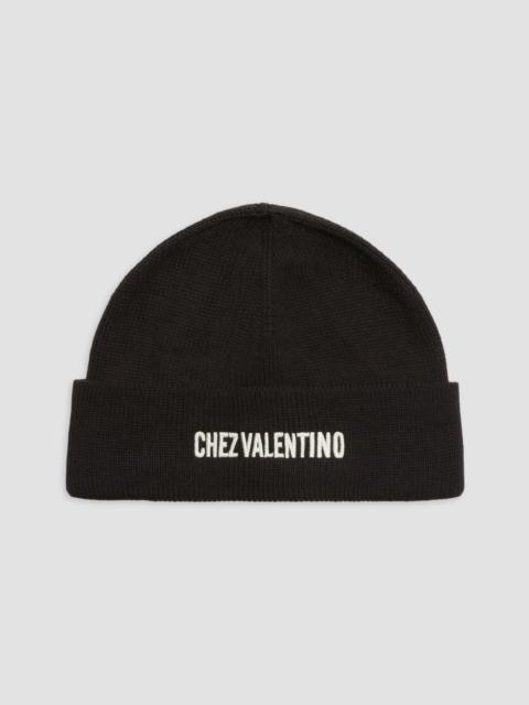 Valentino Men's Knitted Wool Beanie - Black