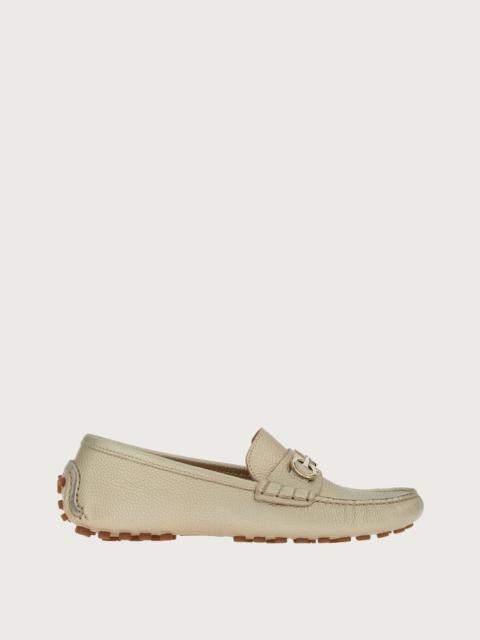 FERRAGAMO DOUBLE GANCINI DRIVER MOCCASIN