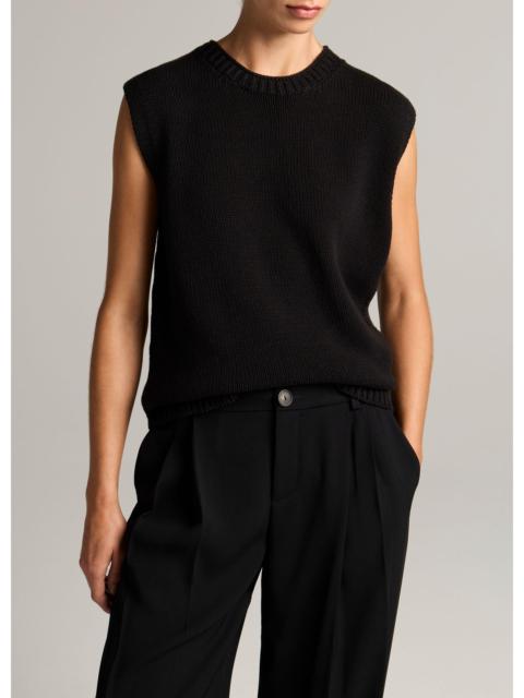 Vince Italian Cotton-Blend Asymmetric Sweater Vest