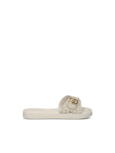 MICHAEL KORS logo detail buckle slides