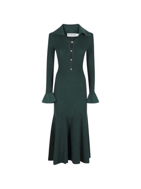 keyhole knit midi dress