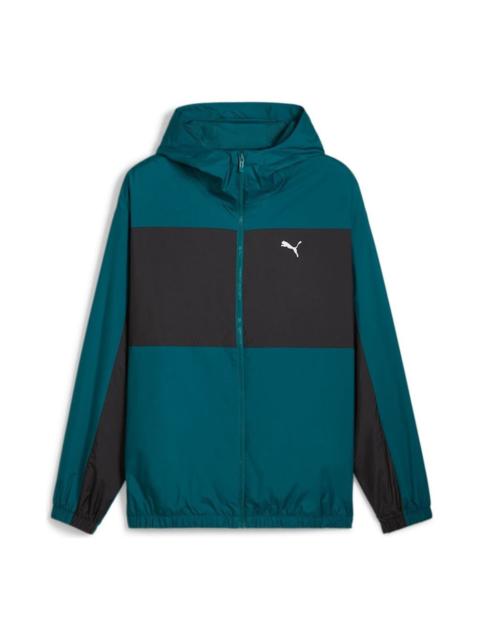 PUMA PUMA Mesh Lined Windbreaker Jacket 'Cold Green' 627473-22