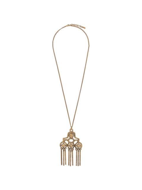 SAINT LAURENT oversized talisman pendant necklace