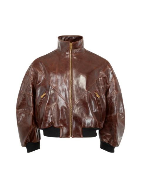 WILLY CHAVARRIA LEATHER RUFF RIDER JACKET