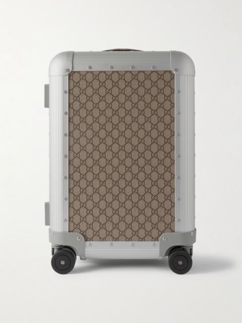 GUCCI + FPM Milano monogrammed coated-canvas and aluminum suitcase Silver