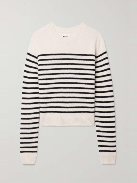 KHAITE Diletta striped cashmere sweater