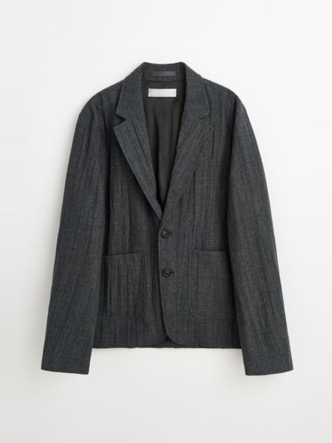 Our Legacy Temp Blazer Stone Grey Plisse Wool