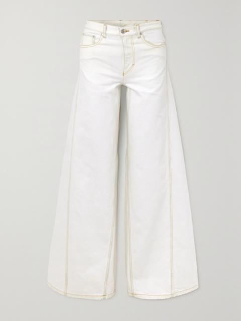 Moncler + Alicia Keys high-rise wide-leg jeans White