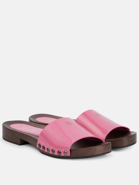 Miu Miu Patent leather clogs