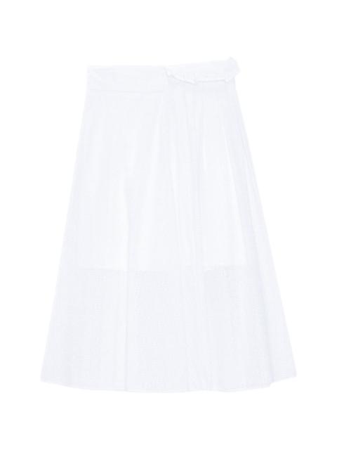MSGM eyelet midi skirt