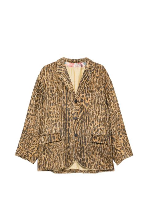 visvim Bowen leopard-print blazer
