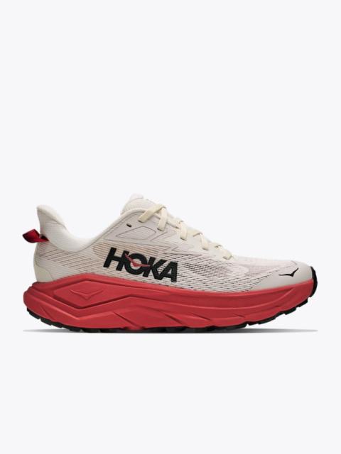 HOKA Women's Challenger 8 Shoes in Alabaster/Burnt Red