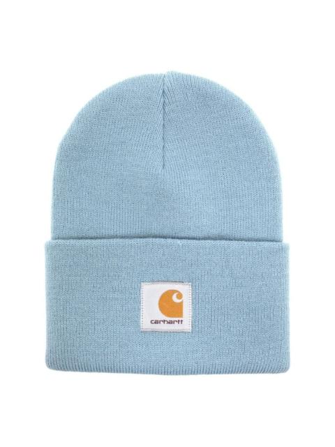 logo-patch knitted hat