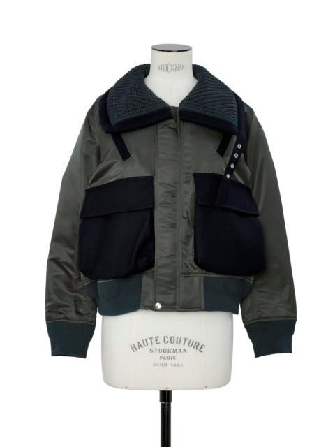 sacai Nylon Twill x Wool Melton Blouson