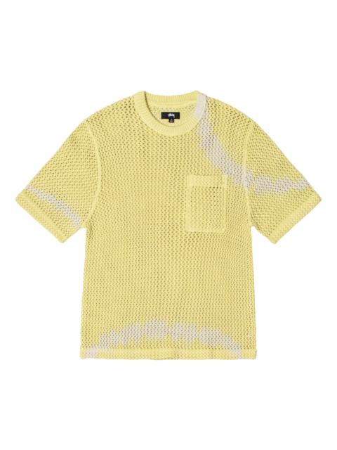 Stüssy Overdyed Mesh Crew Tie Dye Yellow