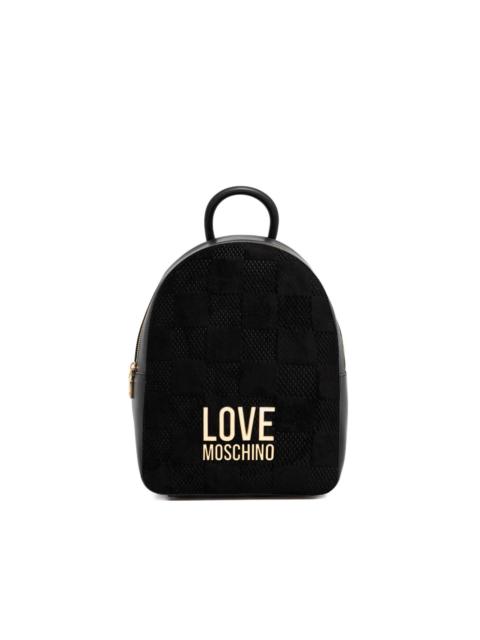 Moschino logo-lettering top-handle backpack