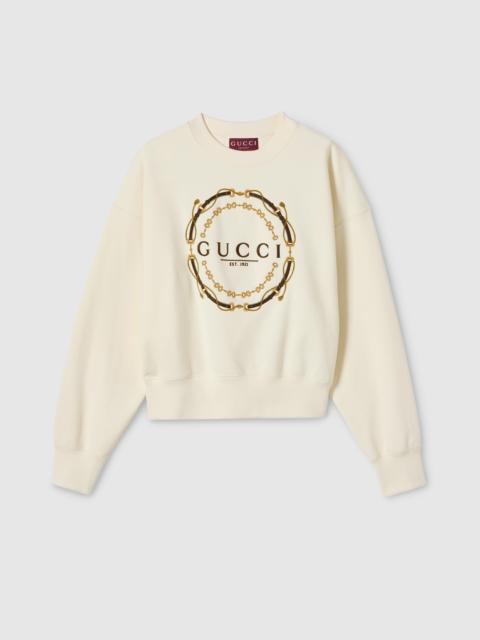 GUCCI Cotton jersey sweatshirt with print