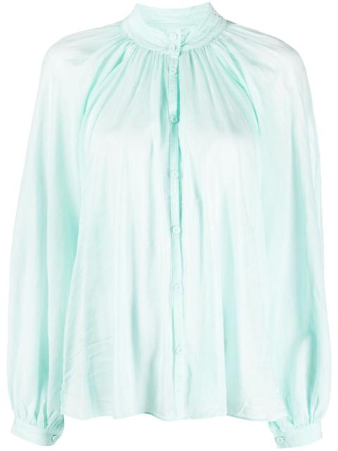 forte_forte draped semi-sheer shirt