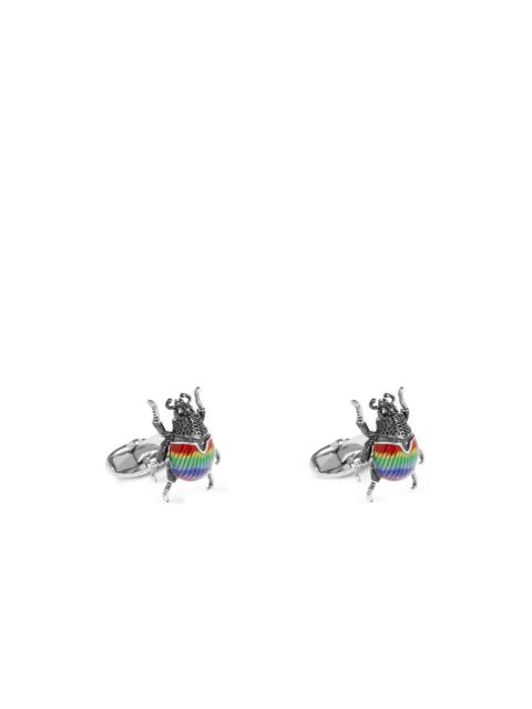 Paul Smith beetle striped cufflinks
