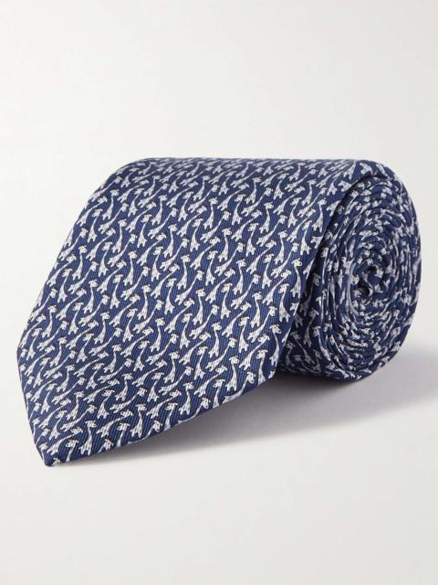 FERRAGAMO Printed Silk-Twill Tie
