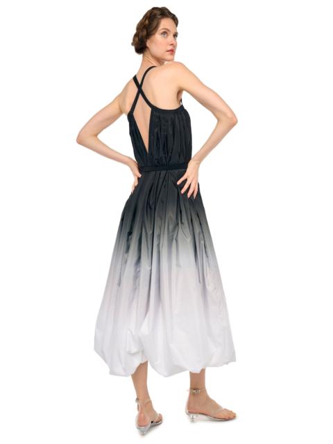 NORMA KAMALI STRAP BUBBLE DRESS TO MIDCALF