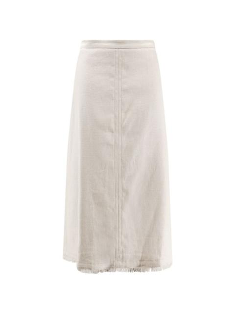 'S Max Mara fringed A-line midi skirt