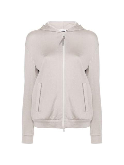 Monili-detail hoodie