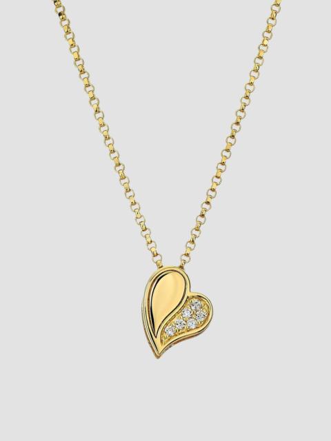 ROBERTO COIN Women's Amorino 18K Yellow Gold & 0.03 TCW Diamond Heart Pendant Necklace - Yellow Gold