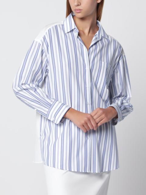 WEEKEND Max Mara White/blue striped shirt with Sangallo insert