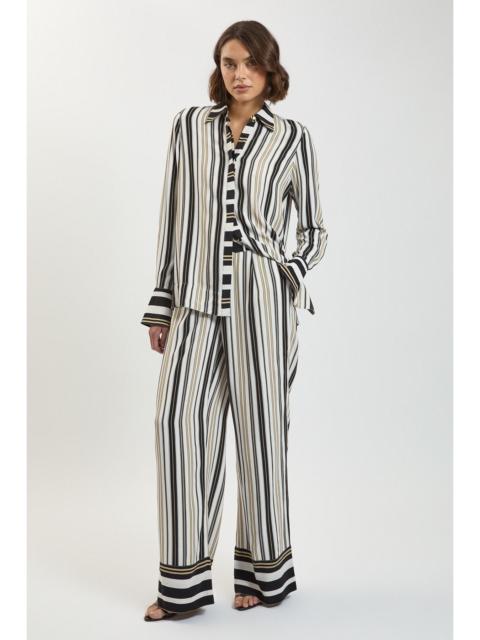 KAREN MILLEN Contrast Stripe Viscose Co Ord Trouser