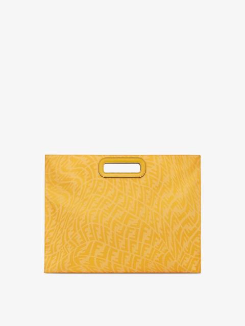 FENDI Yellow FF Vertigo jacquard shopper