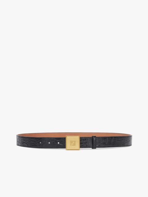 FENDI Black caiman belt